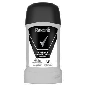 Rexona Men Invisible на Черно + Бяло Дрехи Дезодорант Стик 50ml - Dezodor