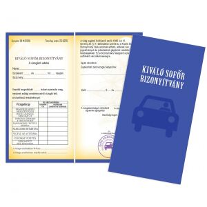 Vicces Sofőr Bizonyítvány, Kiváló Sofőr ajándék - Vicces ajándék