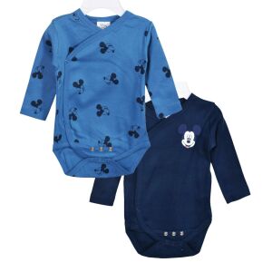 Disney Mickey Mouse set od dva bodića za bebe, dugi rukav, kopčanje na drukere sprijeda - Za bebu i malu djecu