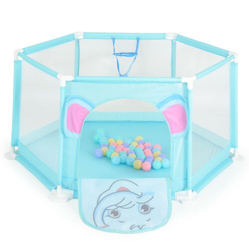 Labdamedence 146cm kék labdamedence járóka 50 labdával