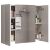 WANDHÄNGENDER BADEZIMMERSCHRANK MIT DREITEILIGEM SPIEGEL MODERN 60 CM 122128118