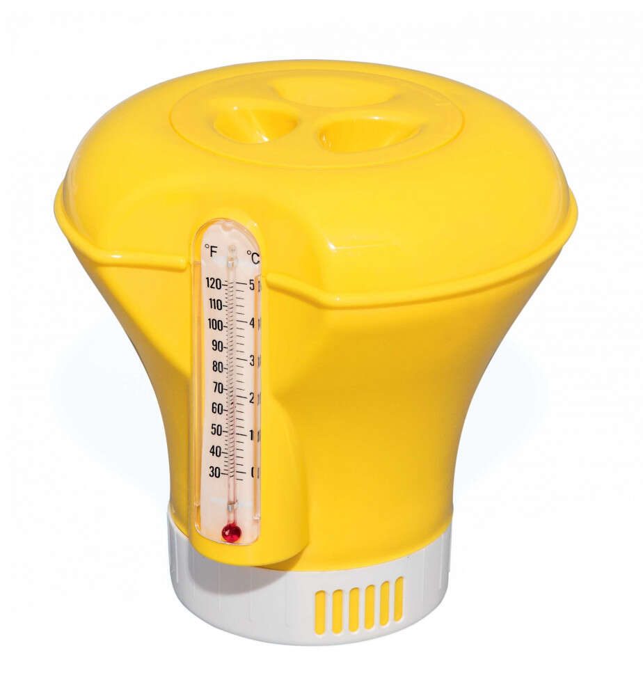 Bestway plávajúci dávkovač chemikálií s teplomerom - viac farieb