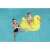 Child riding on Bestway Inflatable Duck Rider 135x91cm in a swimming pool