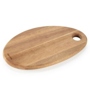 Tescoma FEELWOOD oval serving and cutting board, 32 x 21 cm, acacia wood, with handle - Cutting board