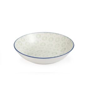 Tescoma FRESCO Barley mélytányér, 21 cm, fehér, zöld és kék mintával - Fresco