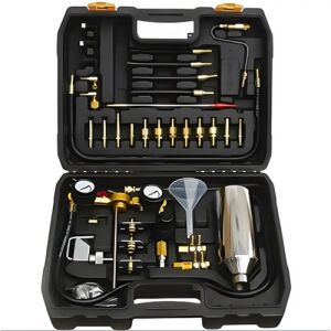 Kraftstoff-Einspritzreinigungsset für Benzinfahrzeuge HA-2196, mit Manometern, Adaptern und Reinigungslösung - Kfz-Diagnosegeräte