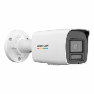 Hikvision DS-2CD1027G2H-LIU 2MP ColorVu IP kamera, fehér, 4mm-es objektív, 30m IR, 30m fehér fény, mikrofon, PoE, IP67 - Hikvision Biztonsági kamera