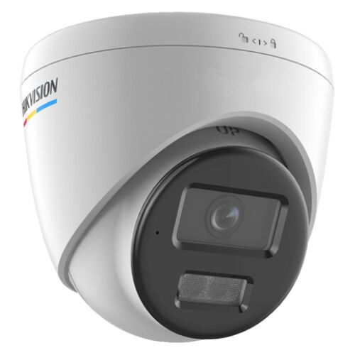 Hikvision DS-2CD1327G2H-LIU 2MP ColorVu IP biztonsági kamera, Smart Hybrid Light, 4mm objektív, 30m IR és fehér fény, mikrofon, PoE