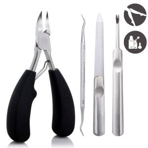  Manichiură/pedichiură profesională Set de manichiură cu tăietor de unghii și tăietor de piele - 4 piese 122152330 - Инструмент за гримьор