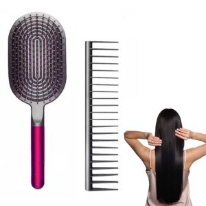 Set perie și pieptene pentru păr, gri și violet, pentru descurcarea și coafarea părului - Frumusețe și sănătate