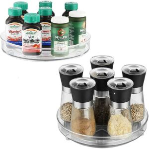Prozirni rotirajući kuhinjski organizator od 2 dijela - veličina S 122152475 - Posuda za čuvanje hrane