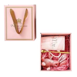 Mrs. Rosa Tasse Geschenkeset mit Löffel und Plüschhase in Geschenkbox - Kunst & Hobby