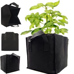 Sac sac ghiveci de flori din fetru pentru plantarea legumelor crestere flori 8l 122153588 - Saci de plantare