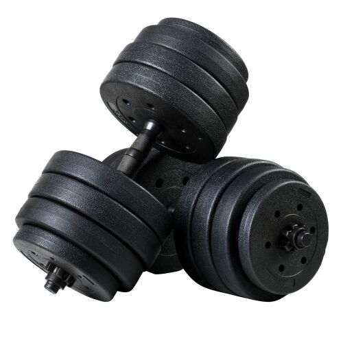 Funfit Regulowany zestaw hantli bitumicznych 40 kg 2x20 kg #czarny