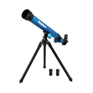 Telescop astronomic albastru True Science 2550 Power 40mm cu trepied, aplicația Star Walk 2, pentru copii de la 8 ani - Telescop