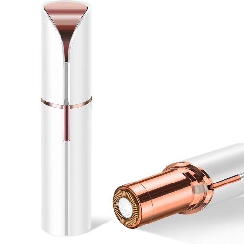 Prenosný epilátor na tvár, biely s ružovo-zlatými akcentmi