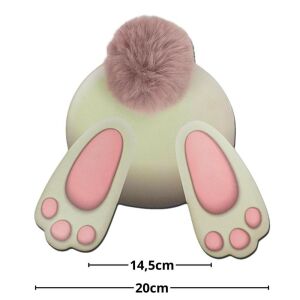 Nyomtatott dekorkarton - Nyuszi popi mályva 20cm 122159717 - Szezonális dekoráció