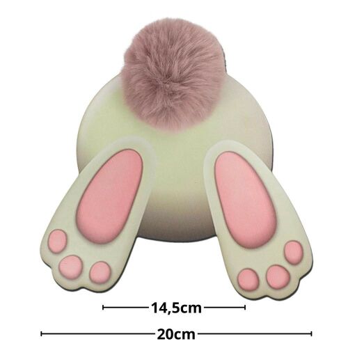 Nyomtatott dekorkarton - Nyuszi popi mályva 20cm 122159717