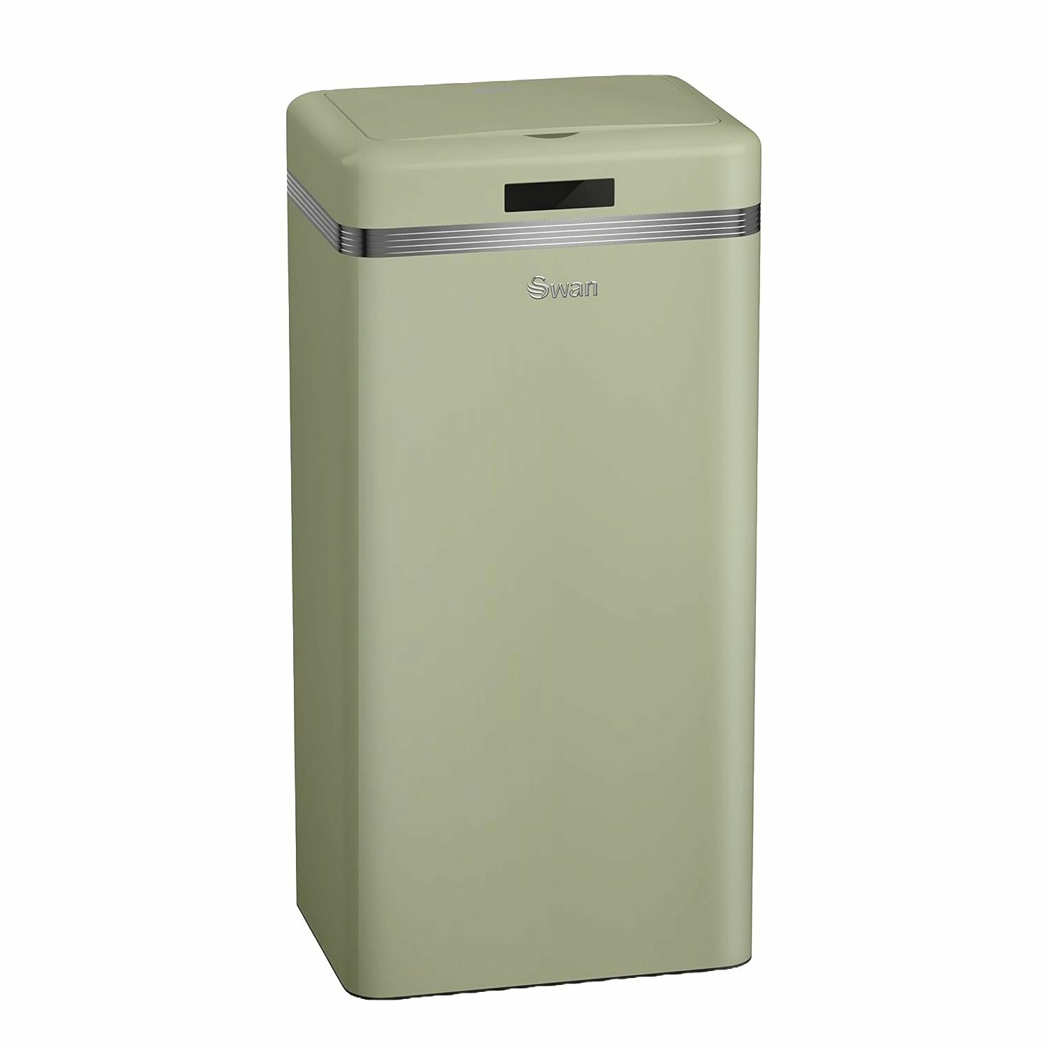 Cos de gunoi cu senzor, Swan, Retro, 45 litri, 1 compartiment, kaki