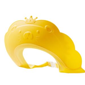 Gyermek fürdőszobai védőszemüveg, Fippy, Oroszlánkorona modell, Állítható méretű, Tartós, Könnyen tisztítható, Samponálló, Szemnek és fülnek, TPE+PP, 21x20,5 cm, Sárga 122202599 - Hajmosó karika és kancsó