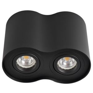 Avide GU10 Schwarze Runde Schwenkbare Doppel-Spotleuchte - Deckenleuchten