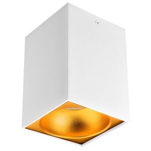 Avide GU10 Quadratische Deckenleuchte, Weiß und Gold - Deckenleuchten