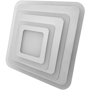 Avide Design Nansy 3D LED Deckenleuchte, modernes quadratisches Design mit mehreren Schichten, weiß - Deckenleuchten