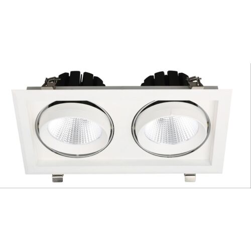 Avide LED Downlight Sein Négyzetes 2x30W IP20 5600lm 20° WW 3000K 122207906