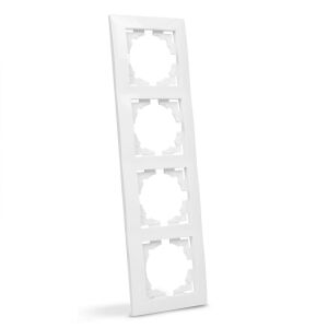 Entac Arnold horizontale Wandrahmen für 4 Steckdosen, weiß - Steckdosen & Stecker