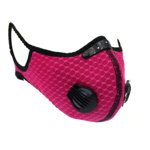 THK védőmaszk sportoláshoz szénszűrővel, 2 szeleppel, rózsaszín 122210777 - Edzőmaszk