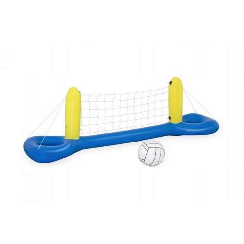 Bestway inflatable volleyball set with ball, blue and yellow, 266x64cm