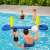 People playing volleyball on Bestway inflatable volleyball set in a pool