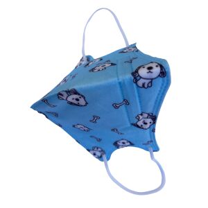 FFP2 Maske für Kinder, 5-lagig, einzeln verpackt, blau, weiß 122211104 - Mundschutz