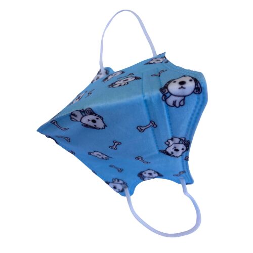 FFP2 Maske für Kinder, 5-lagig, einzeln verpackt, blau, weiß 122211104