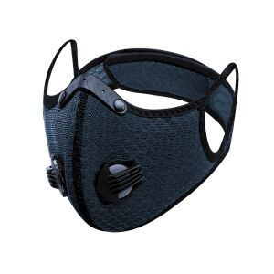 Masca de Protectie Albastru/Negru, Sport, cu Filtru de Carbon, 2 Valve 122211292 - Edzőmaszk