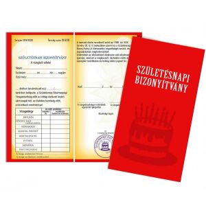 Vicces bizonyítvány, Születésnapi - Születésnapi ajándék ötlet - Vicces ajándék