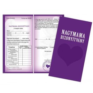 Vicces Nagymama Bizonyítvány, humoros ajándék nagymamáknak - Vicces ajándék