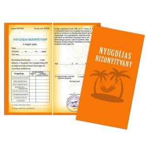 Vicces Nyugdíjas Bizonyítvány, humoros ajándék nyugdíjasoknak - Vicces ajándék