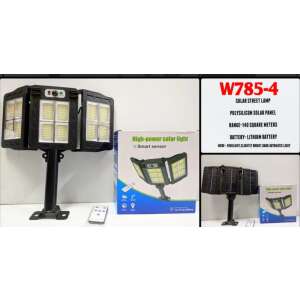 W785-4 Nagy teljesítményű napelemes utcai lámpa intelligens érzékelővel, 140 négyzetméteres hatótávolsággal, lítium akkumulátorral, polikristályos napelemmel - Nonbrand Napelemes lámpa
