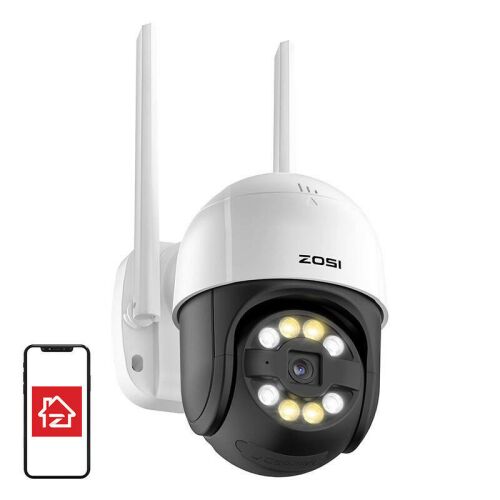 ZOSI C289 WiFi Pan Tilt 3MP Zewnętrzna Kamera Bezpieczeństwa z Aplikacją na Smartfona