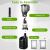 Infographic showing AMZCHEF SJ-036-GA juicer parts and easy assembly