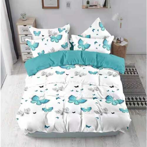 Pillangós Ágyneműhuzat - Türkizkék - 3 részes