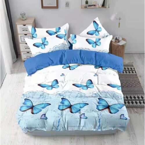 KÉK PILLANGÓS 3 RÉSZES ÁGYNEMŰHUZAT