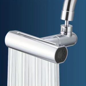 4 sebességes állítható konyhai csaptelep 360°-ban forgatható porlasztóval és kiterjesztett fröccsenésgátló kifolyóval - Nonbrand Csaptelep