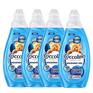 Coccolino Wonder Wash Gel de spălat 4x1480ml pentru cicluri scurte, Odor Defence - Gel de spălare, Clătiți și Capsulă de spălare