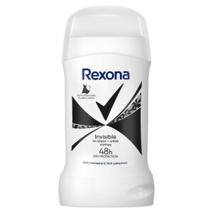 Rexona Invisible izzadásgátló stift, 48 órás száraz védelem, fehér foltok és sárga foltok ellen, 50ml - Rexona