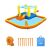 Bestway Beach Bounce 365x340x152cm H2Ogo Inflatable Water Playground (93349) #yellow-blue 53251583