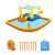 Bestway Beach Bounce inflatable water park with blower, stakes, and carrying bag