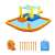 Bestway Beach Bounce inflatable water park with blower, stakes, and carrying bag