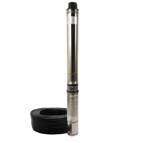 Потапяема помпа DDT 4SDM-16 2000W за дълбоки кладенци, неръждаема стомана, 16 турбини